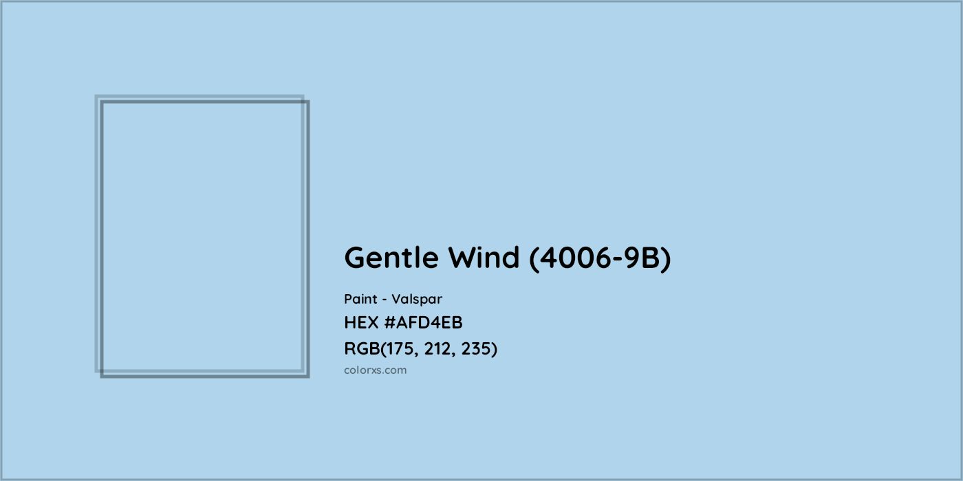 HEX #AFD4EB Gentle Wind (4006-9B) Paint Valspar - Color Code