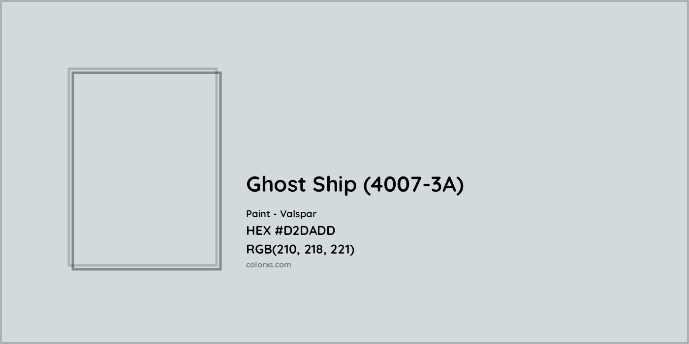 HEX #D2DADD Ghost Ship (4007-3A) Paint Valspar - Color Code