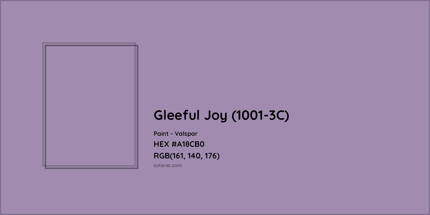HEX #A18CB0 Gleeful Joy (1001-3C) Paint Valspar - Color Code