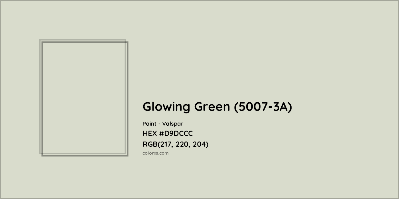 HEX #D9DCCC Glowing Green (5007-3A) Paint Valspar - Color Code