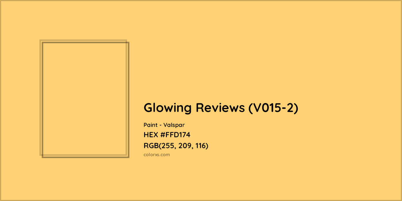 HEX #FFD174 Glowing Reviews (V015-2) Paint Valspar - Color Code