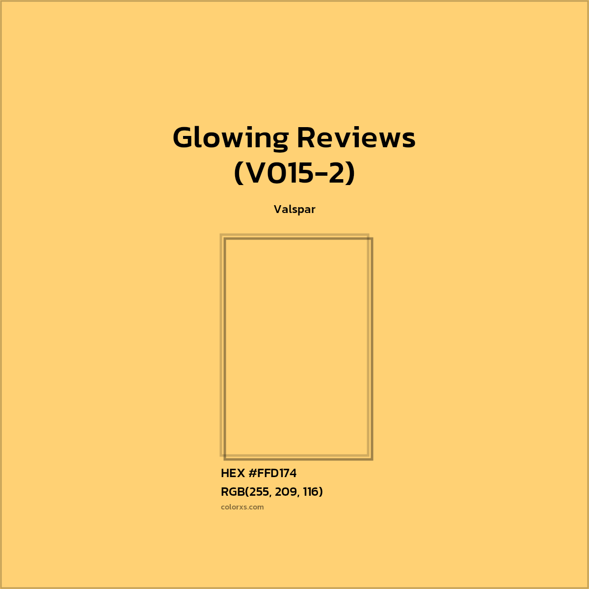 HEX #FFD174 Glowing Reviews (V015-2) Paint Valspar - Color Code
