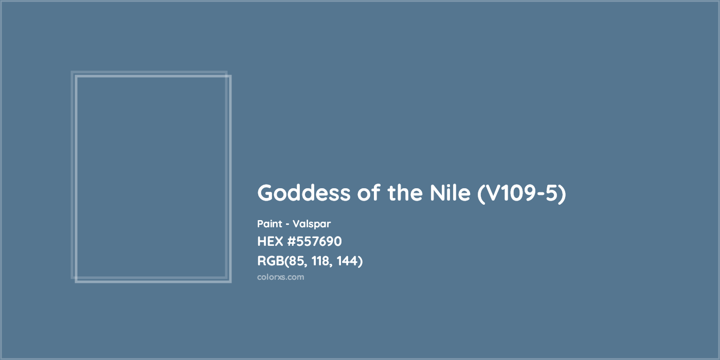 HEX #557690 Goddess of the Nile (V109-5) Paint Valspar - Color Code