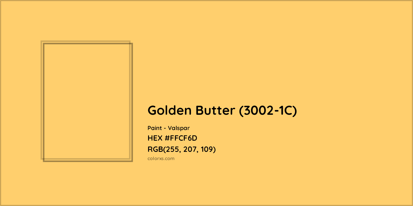 HEX #FFCF6D Golden Butter (3002-1C) Paint Valspar - Color Code