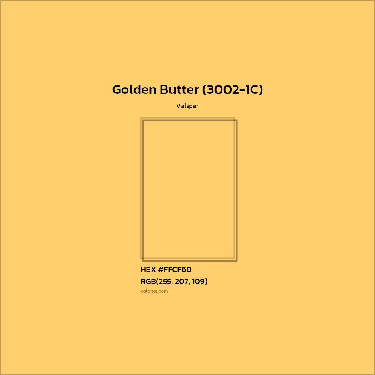 HEX #FFCF6D Golden Butter (3002-1C) Paint Valspar - Color Code