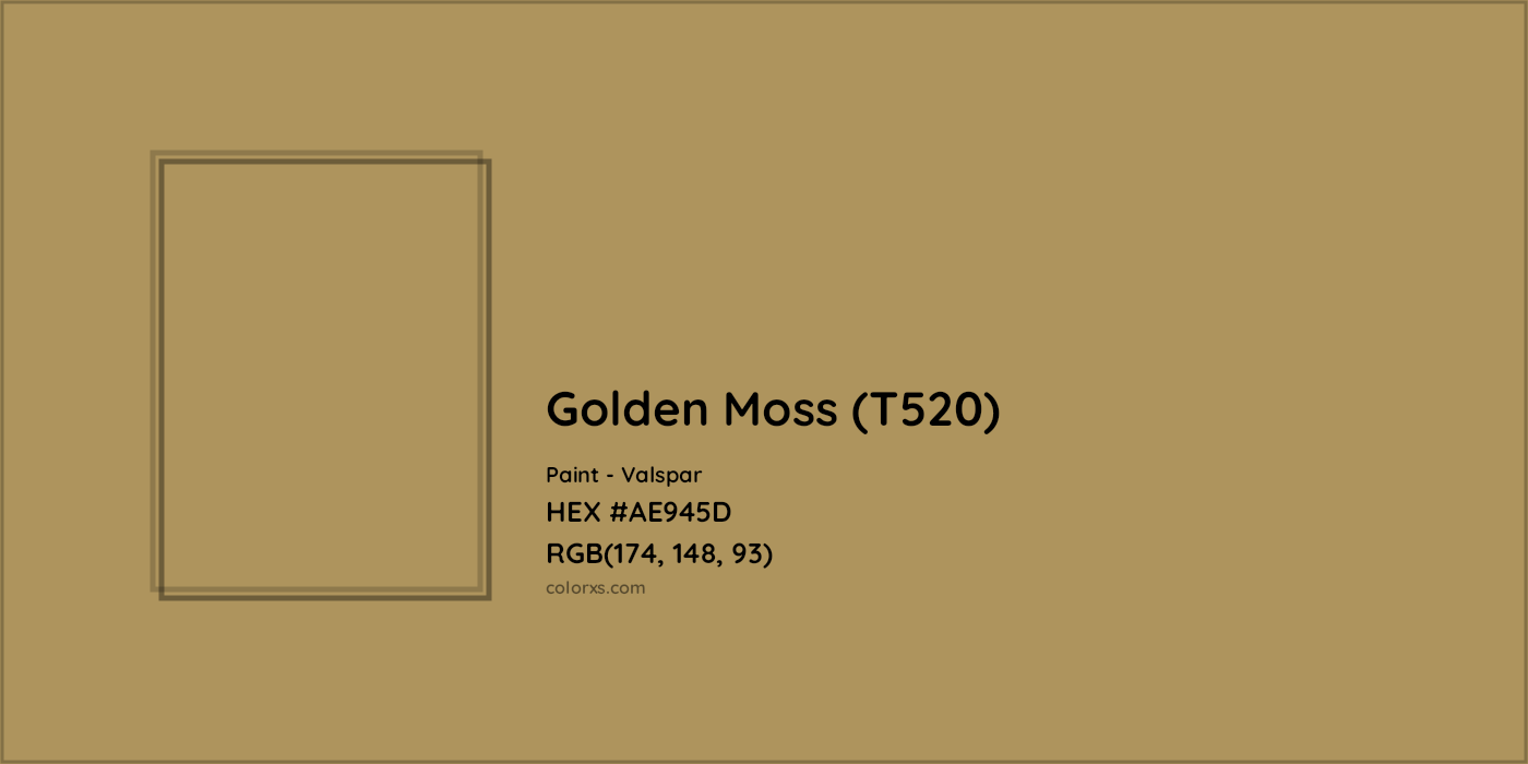 HEX #AE945D Golden Moss (T520) Paint Valspar - Color Code
