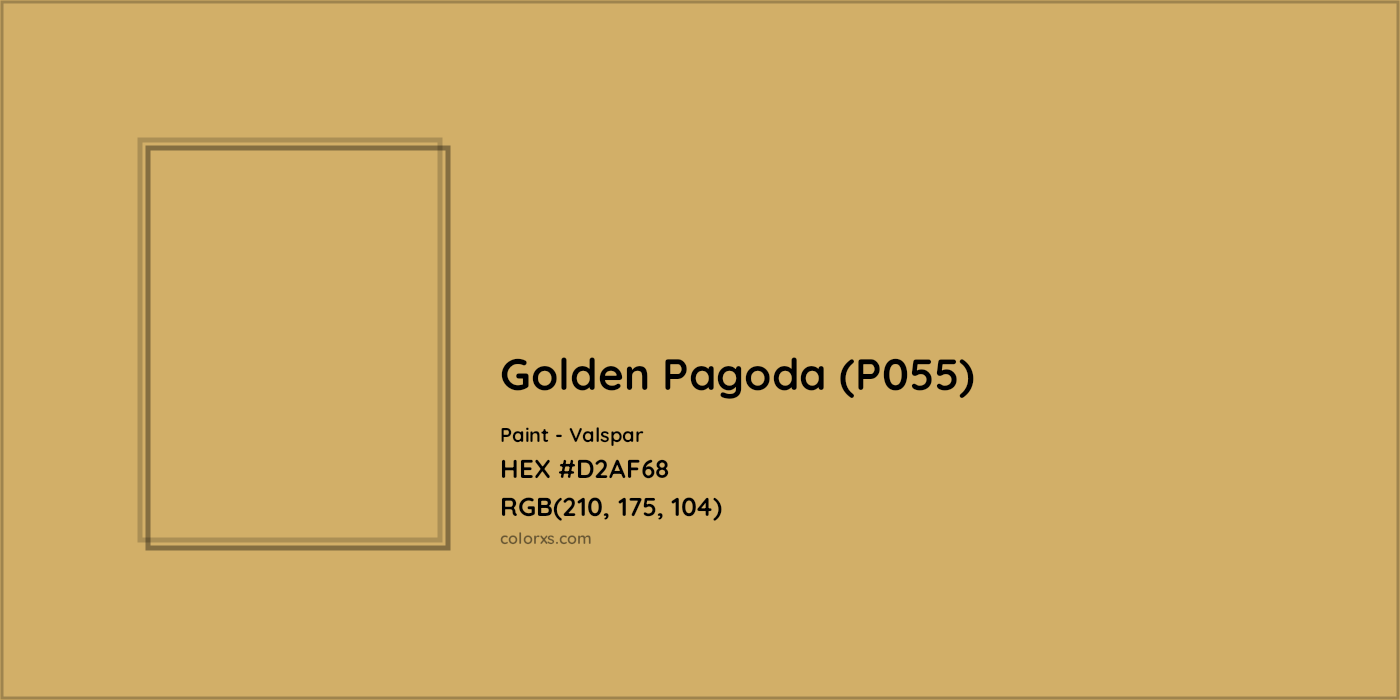 HEX #D2AF68 Golden Pagoda (P055) Paint Valspar - Color Code