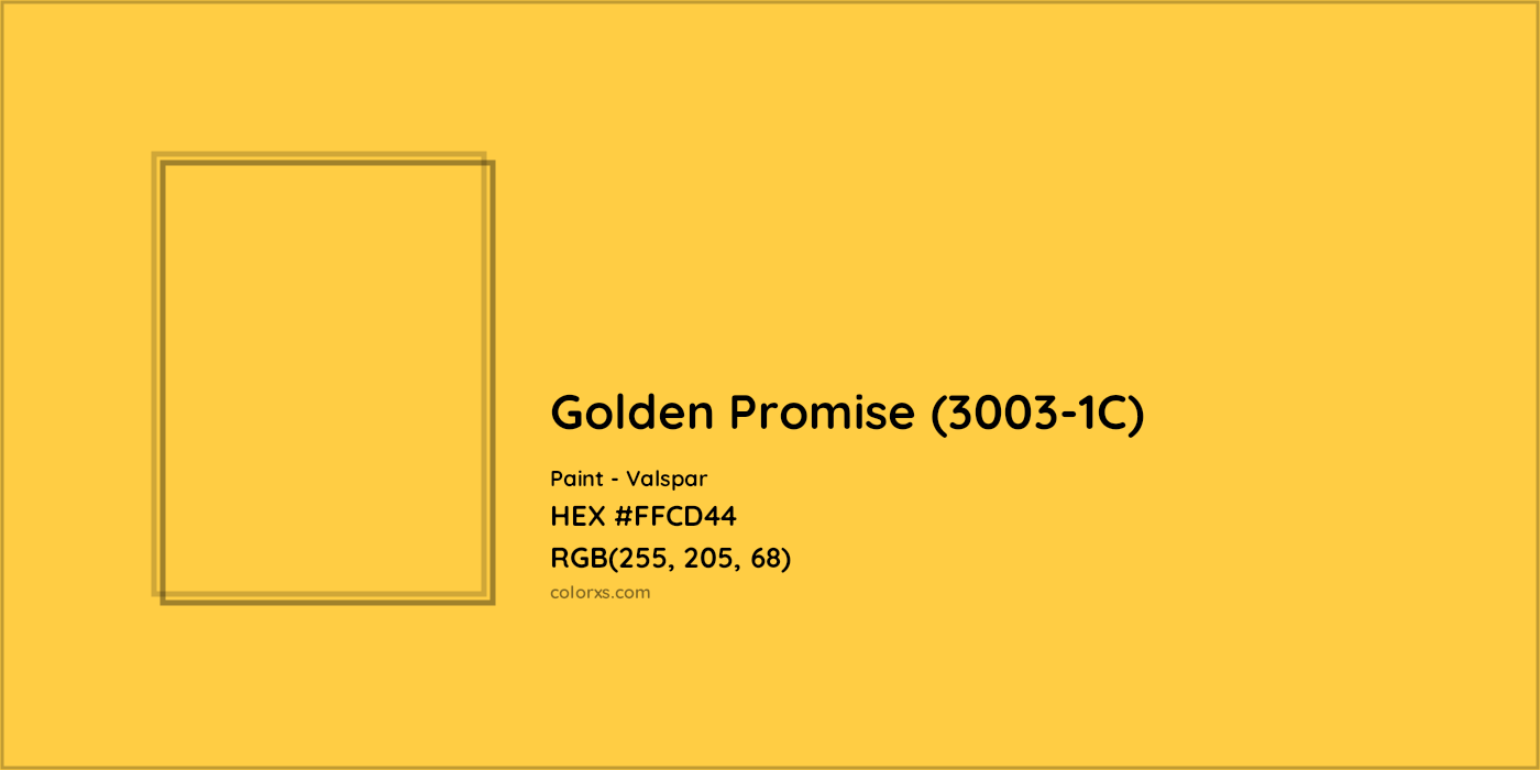 HEX #FFCD44 Golden Promise (3003-1C) Paint Valspar - Color Code