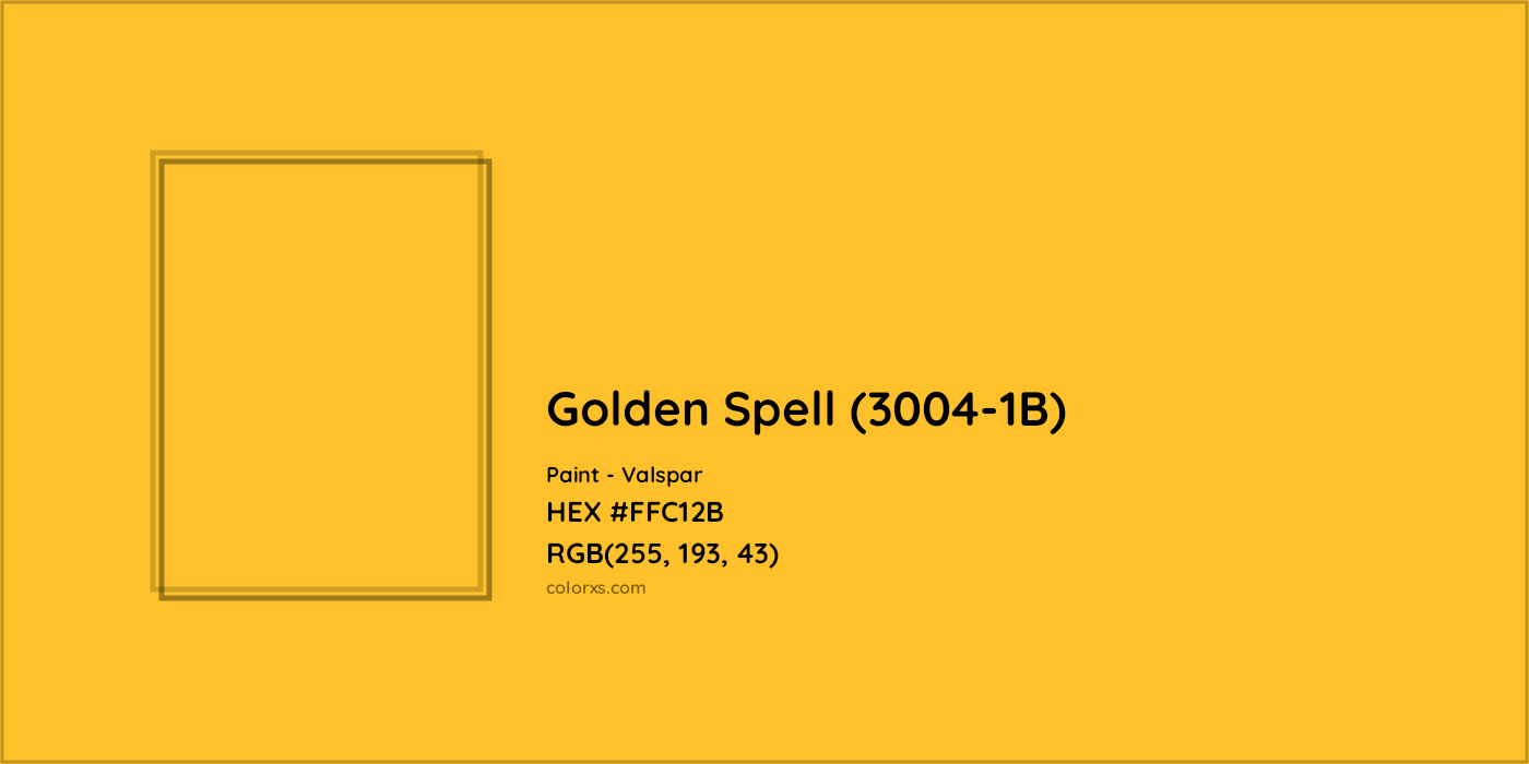 HEX #FFC12B Golden Spell (3004-1B) Paint Valspar - Color Code