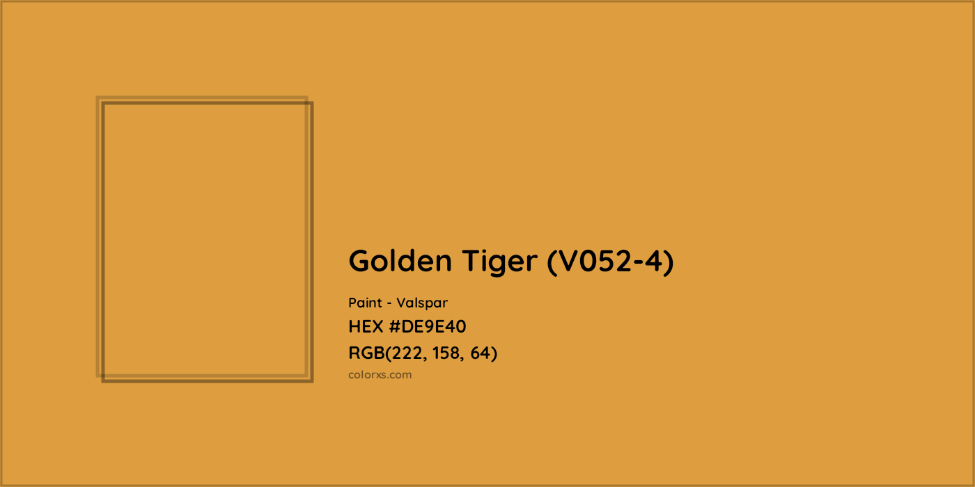 HEX #DE9E40 Golden Tiger (V052-4) Paint Valspar - Color Code