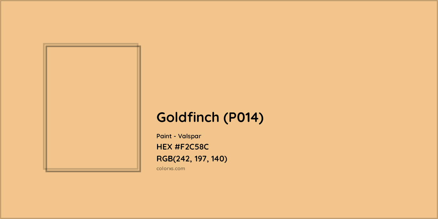 HEX #F2C58C Goldfinch (P014) Paint Valspar - Color Code