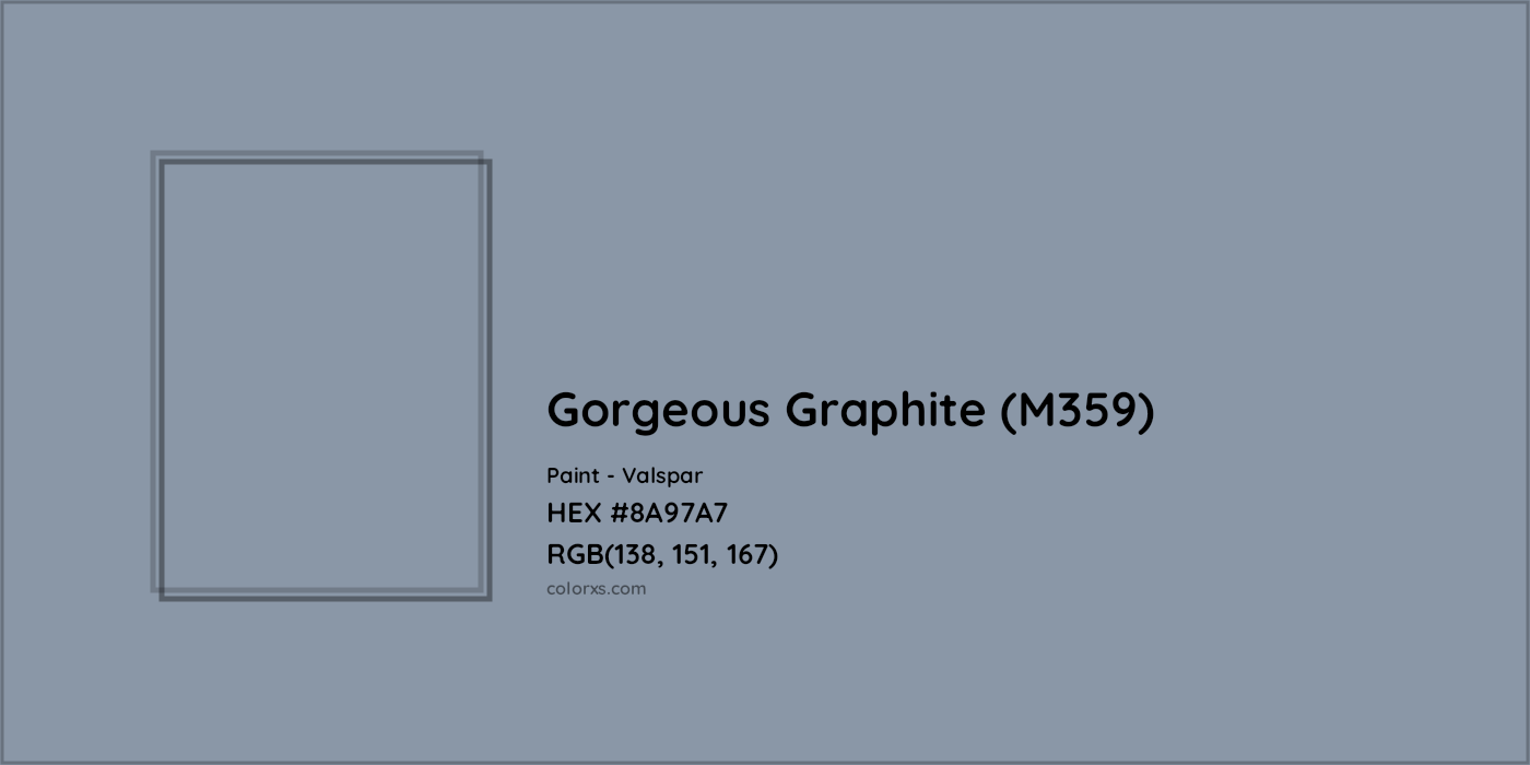 HEX #8A97A7 Gorgeous Graphite (M359) Paint Valspar - Color Code