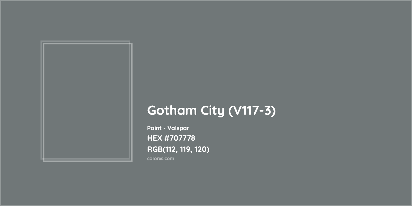 HEX #707778 Gotham City (V117-3) Paint Valspar - Color Code