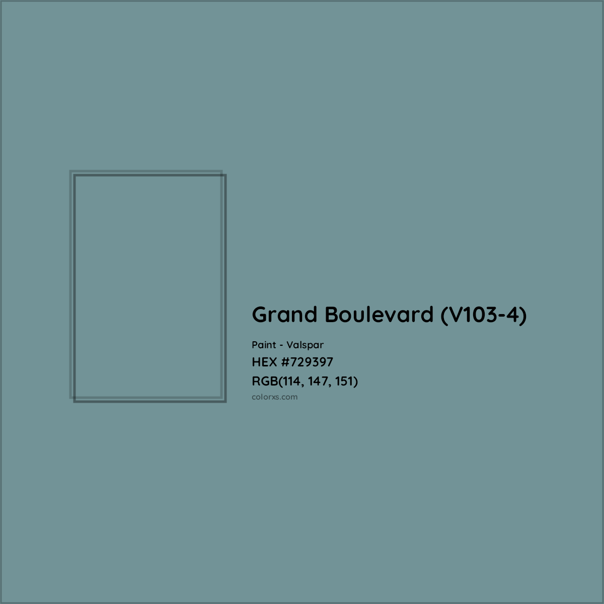 HEX #729397 Grand Boulevard (V103-4) Paint Valspar - Color Code