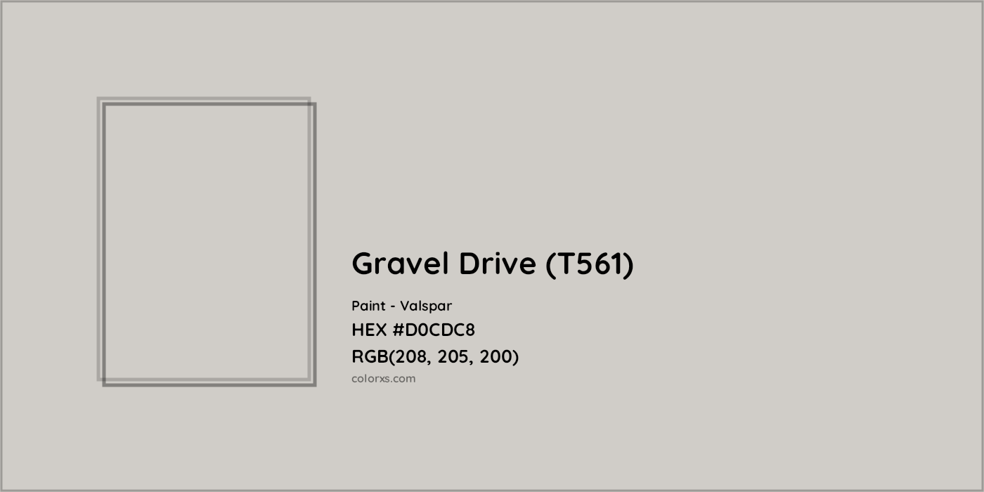 HEX #D0CDC8 Gravel Drive (T561) Paint Valspar - Color Code