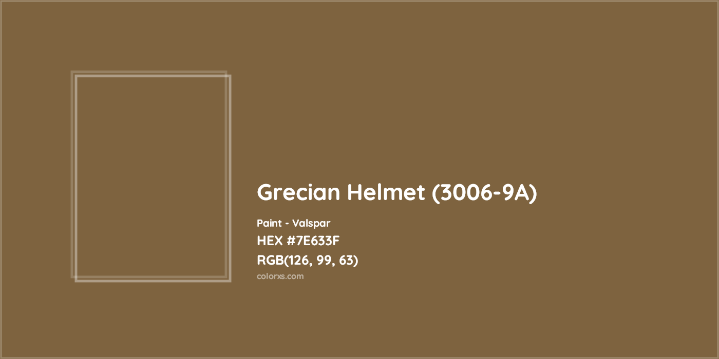 HEX #7E633F Grecian Helmet (3006-9A) Paint Valspar - Color Code