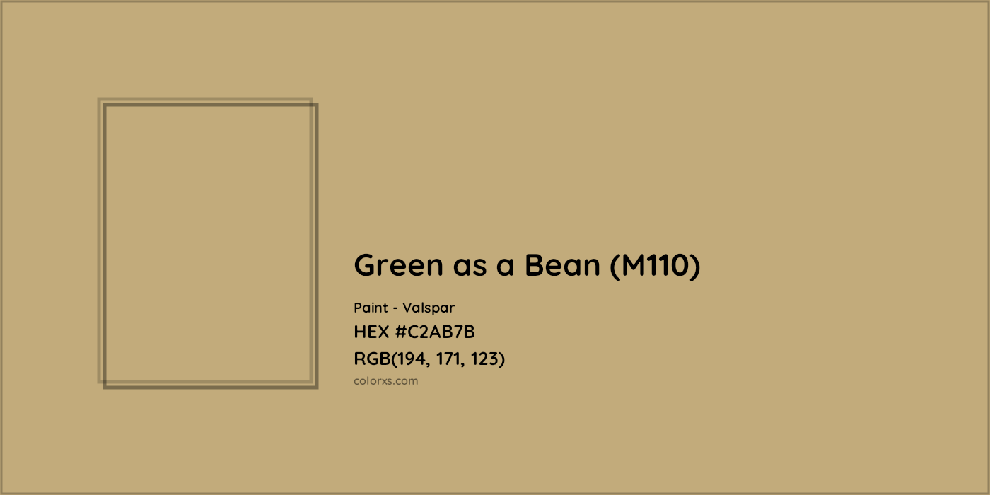 HEX #C2AB7B Green as a Bean (M110) Paint Valspar - Color Code