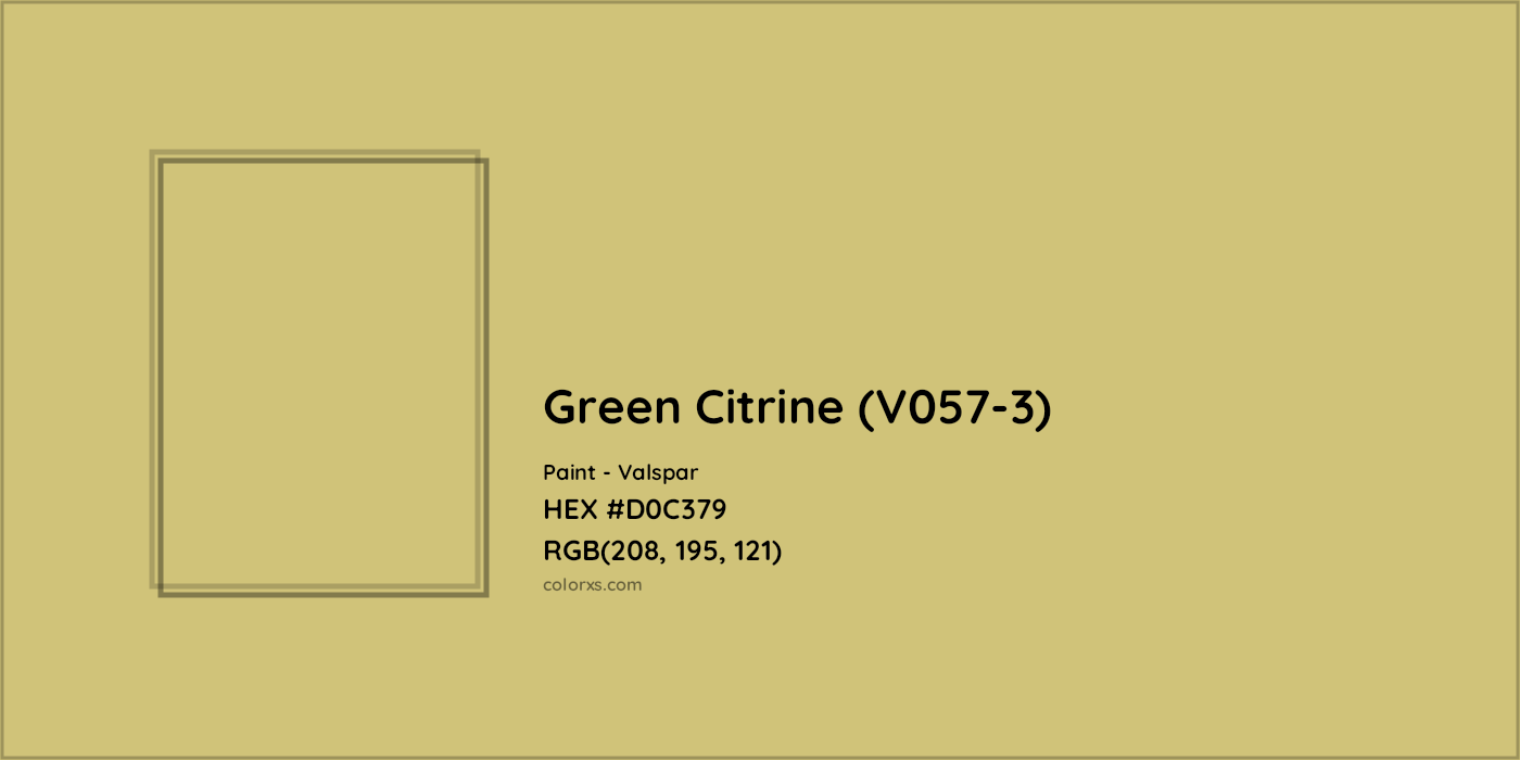 HEX #D0C379 Green Citrine (V057-3) Paint Valspar - Color Code