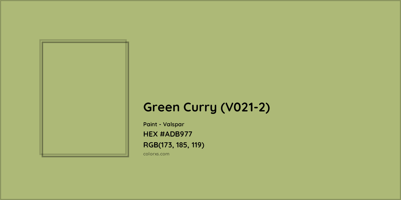 HEX #ADB977 Green Curry (V021-2) Paint Valspar - Color Code