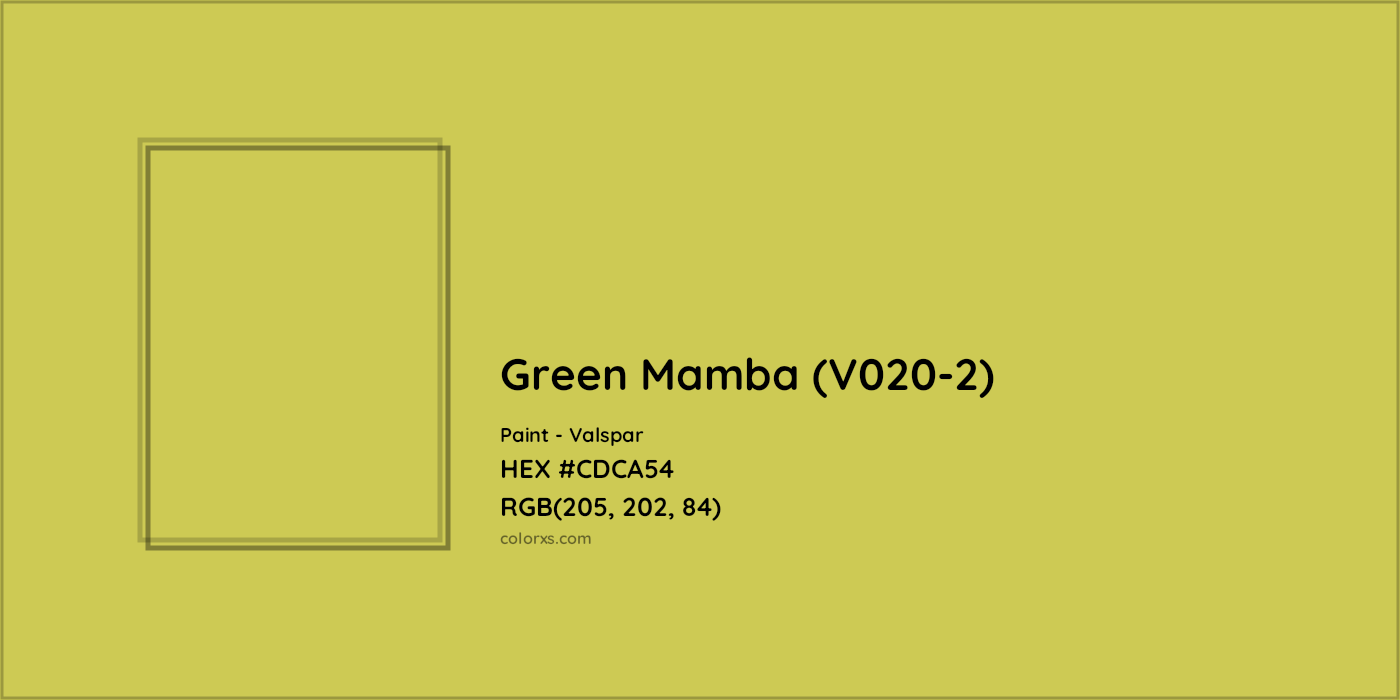 HEX #CDCA54 Green Mamba (V020-2) Paint Valspar - Color Code