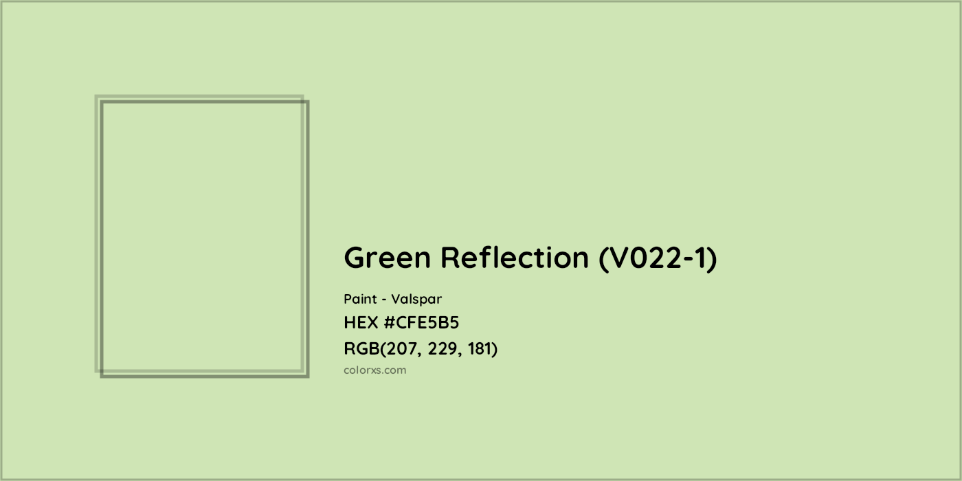 HEX #CFE5B5 Green Reflection (V022-1) Paint Valspar - Color Code