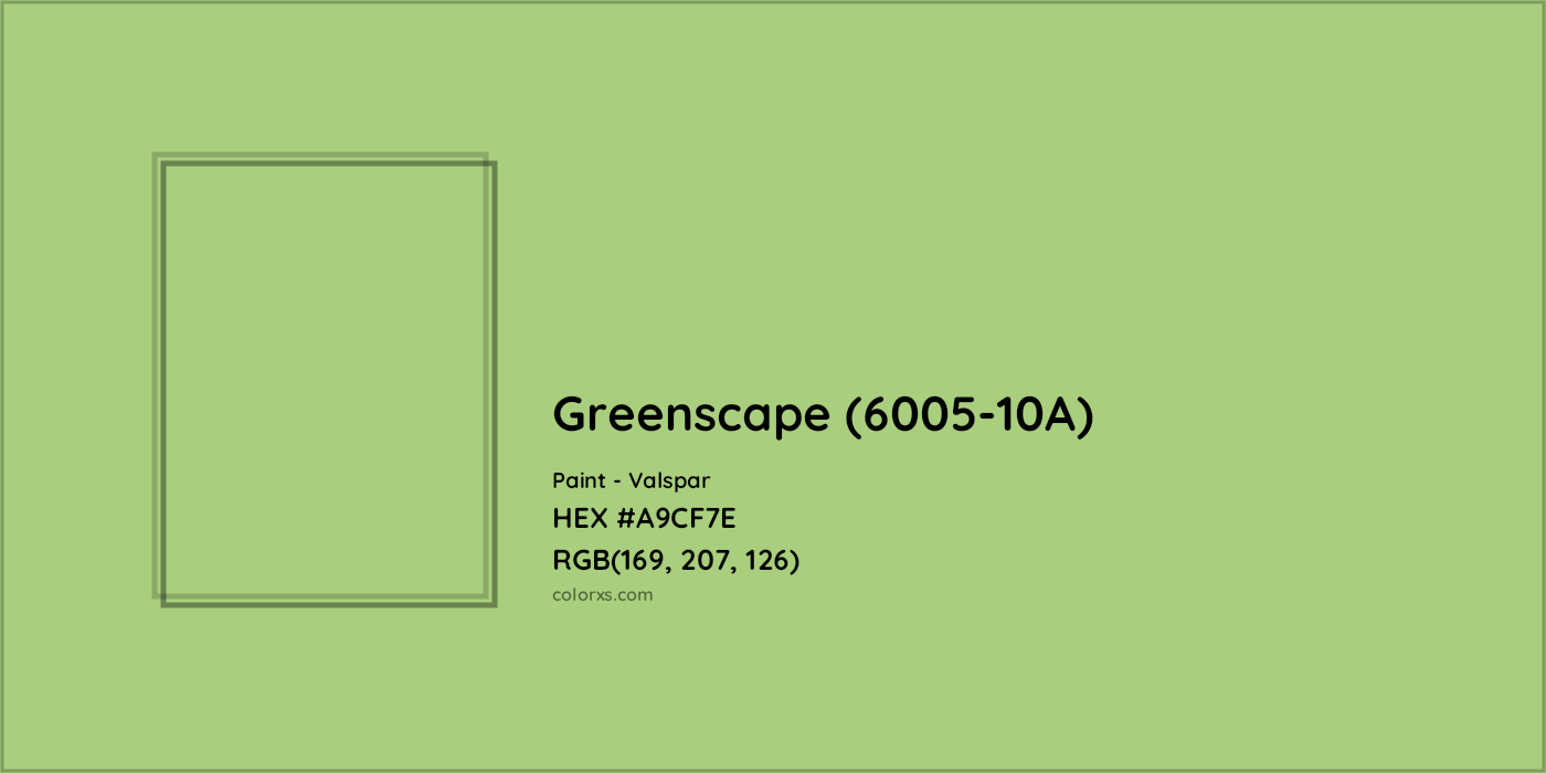 HEX #A9CF7E Greenscape (6005-10A) Paint Valspar - Color Code
