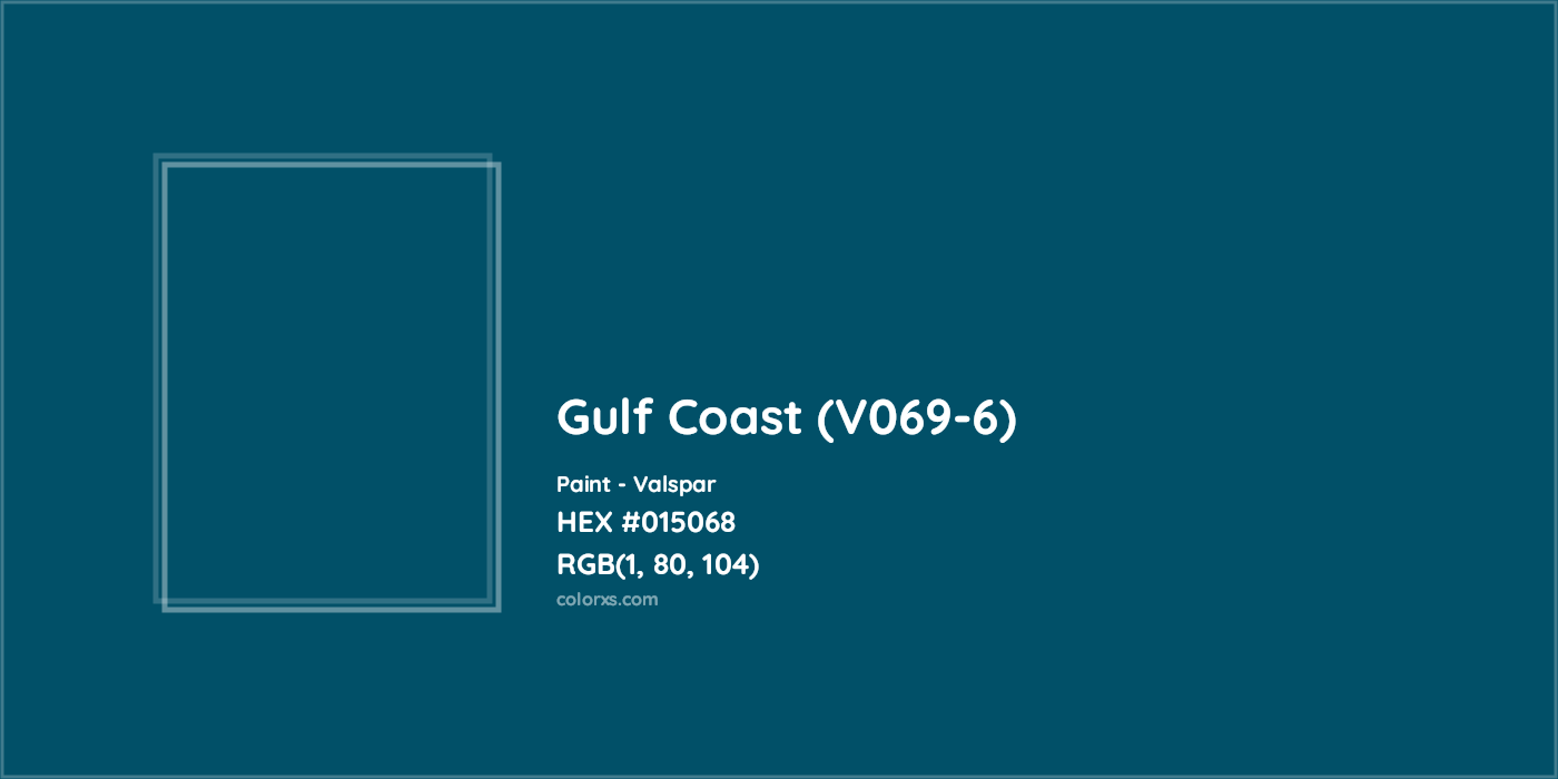 HEX #015068 Gulf Coast (V069-6) Paint Valspar - Color Code