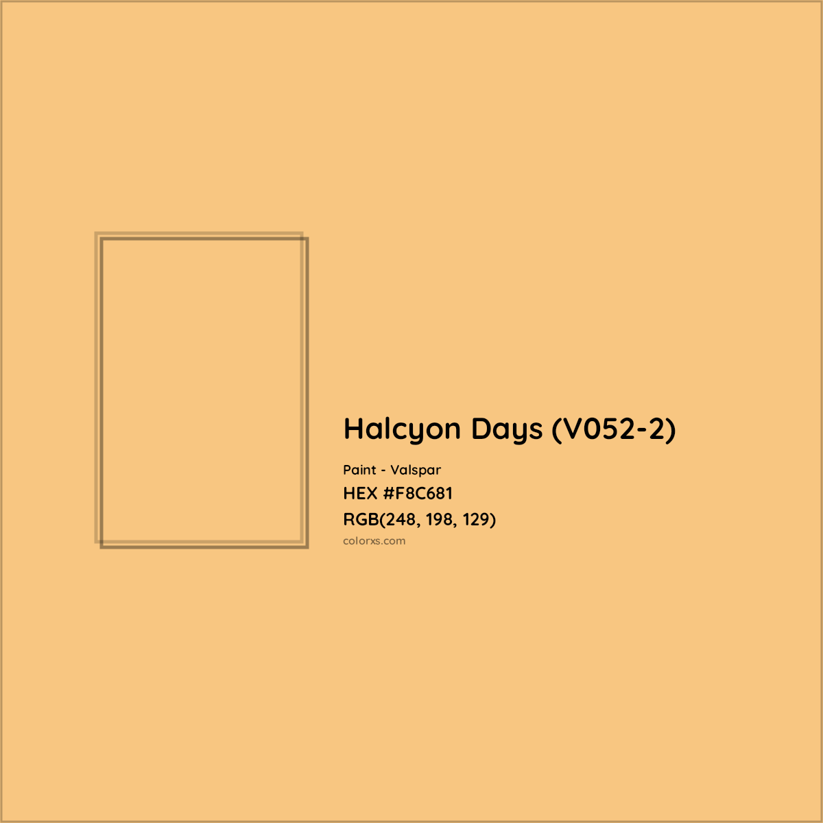 HEX #F8C681 Halcyon Days (V052-2) Paint Valspar - Color Code