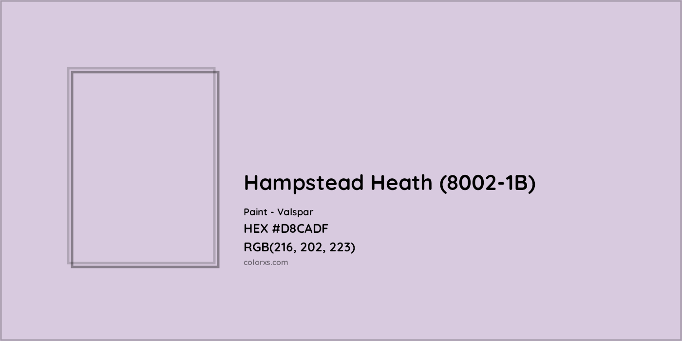 HEX #D8CADF Hampstead Heath (8002-1B) Paint Valspar - Color Code