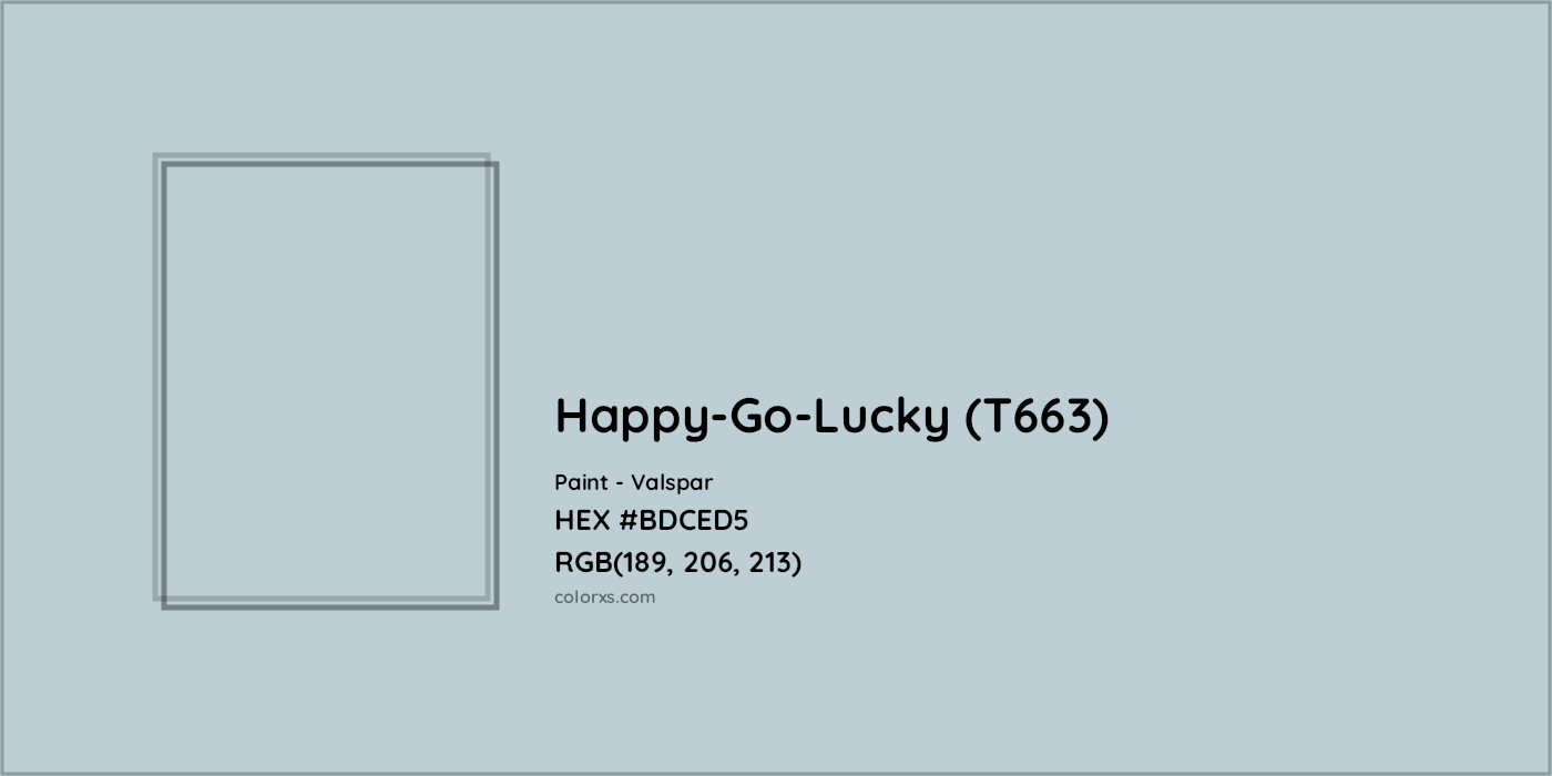 HEX #BDCED5 Happy-Go-Lucky (T663) Paint Valspar - Color Code