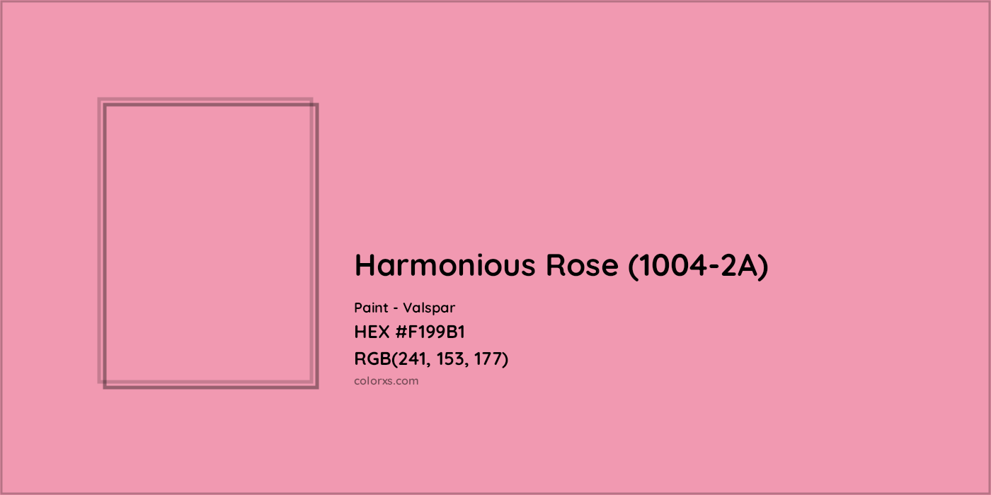 HEX #F199B1 Harmonious Rose (1004-2A) Paint Valspar - Color Code