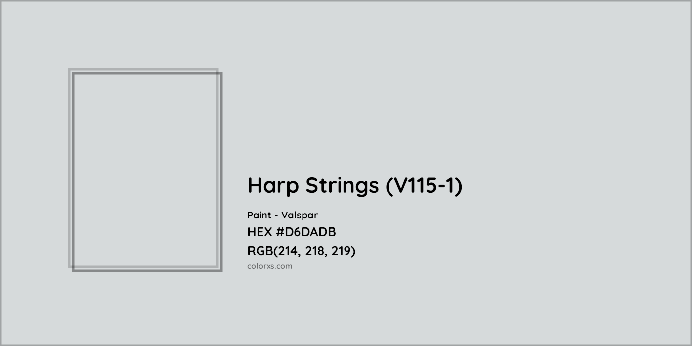 HEX #D6DADB Harp Strings (V115-1) Paint Valspar - Color Code