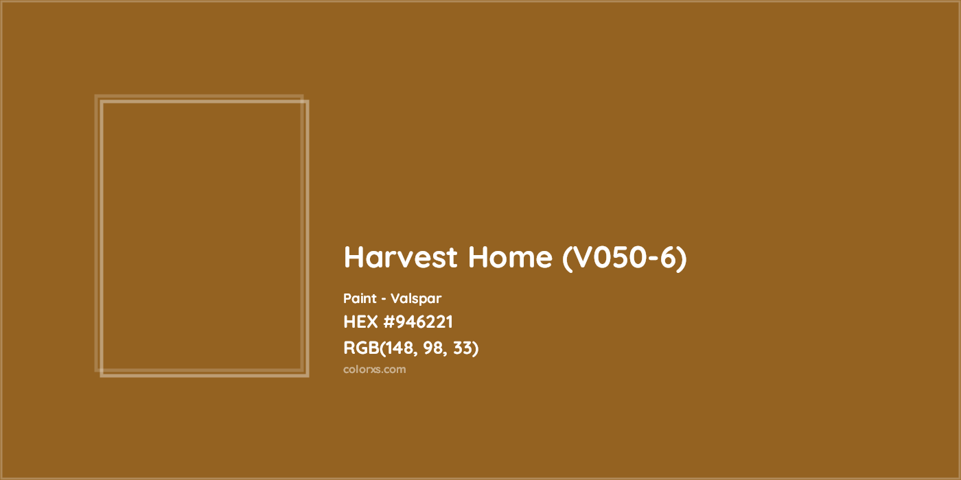 HEX #946221 Harvest Home (V050-6) Paint Valspar - Color Code
