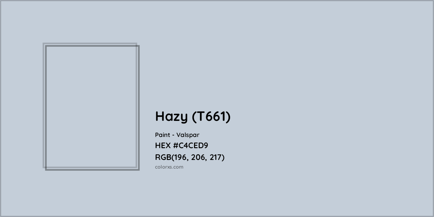 HEX #C4CED9 Hazy (T661) Paint Valspar - Color Code