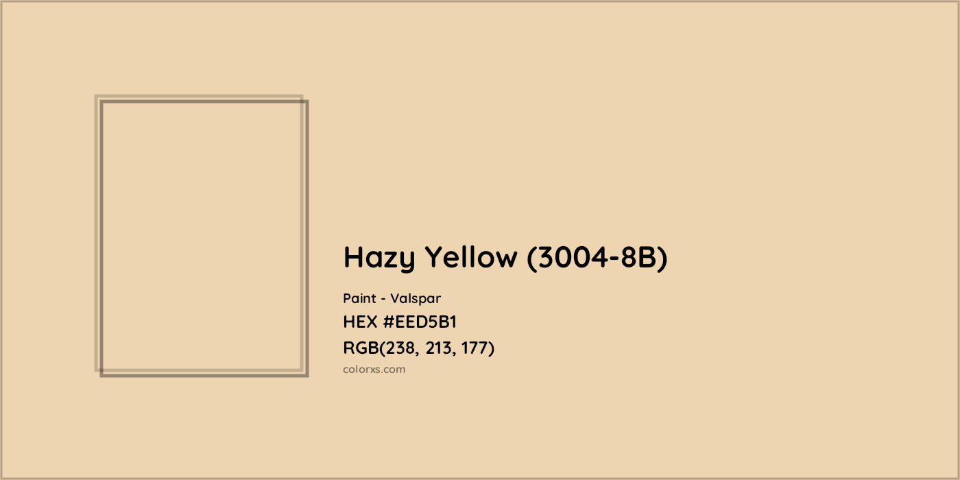HEX #EED5B1 Hazy Yellow (3004-8B) Paint Valspar - Color Code