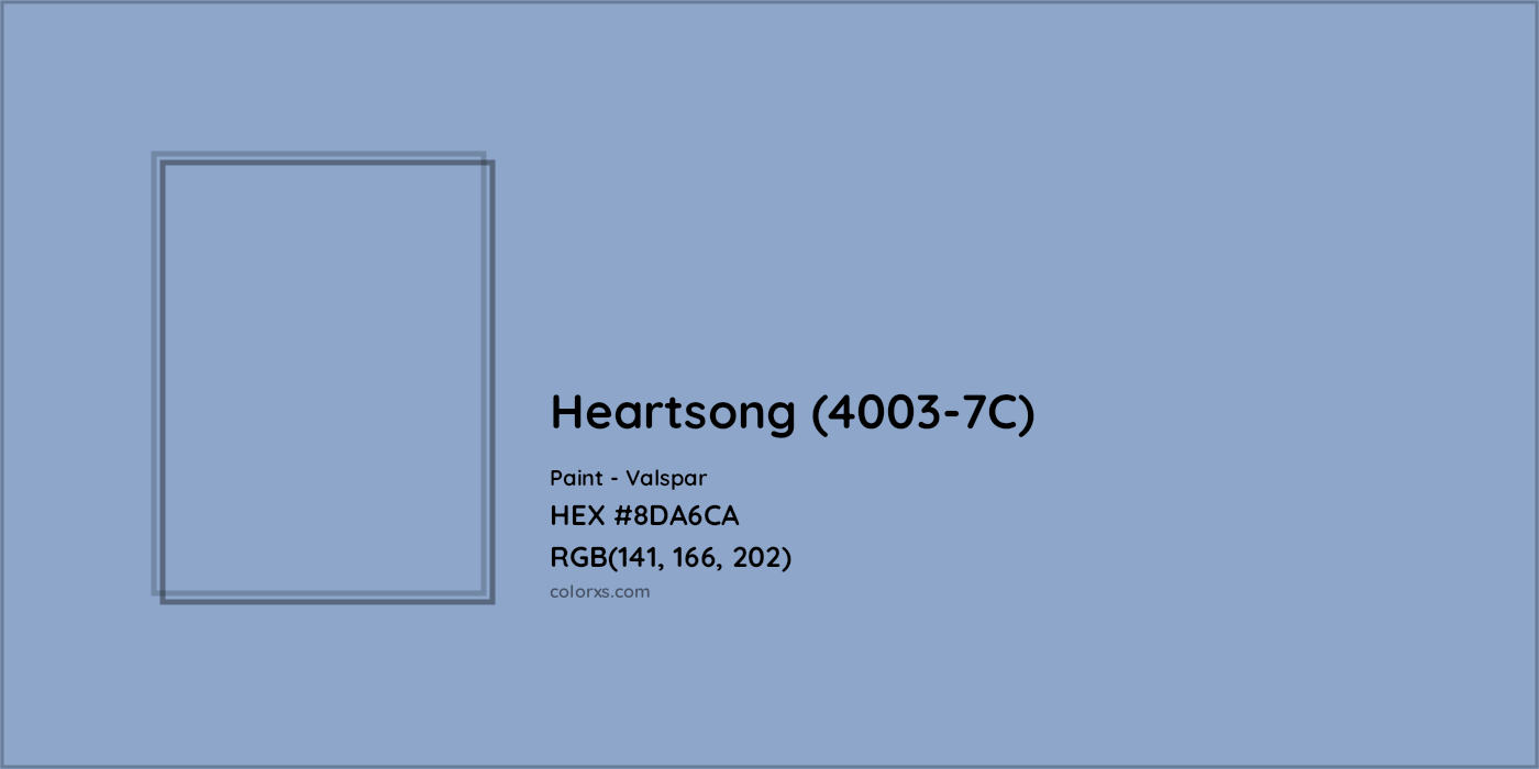 HEX #8DA6CA Heartsong (4003-7C) Paint Valspar - Color Code