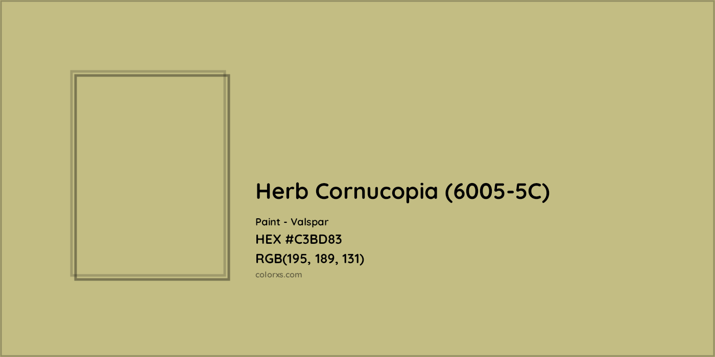 HEX #C3BD83 Herb Cornucopia (6005-5C) Paint Valspar - Color Code
