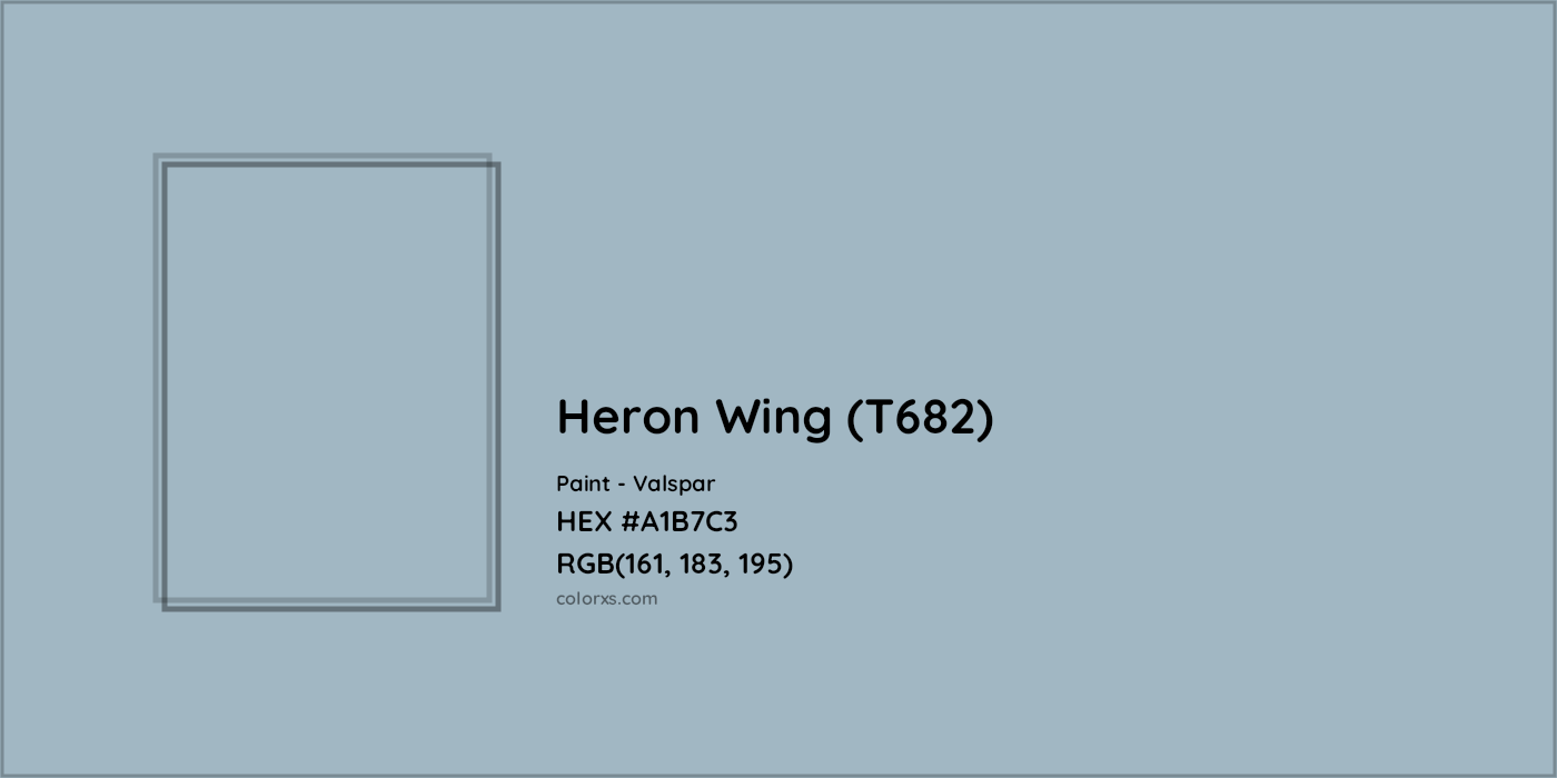 HEX #A1B7C3 Heron Wing (T682) Paint Valspar - Color Code