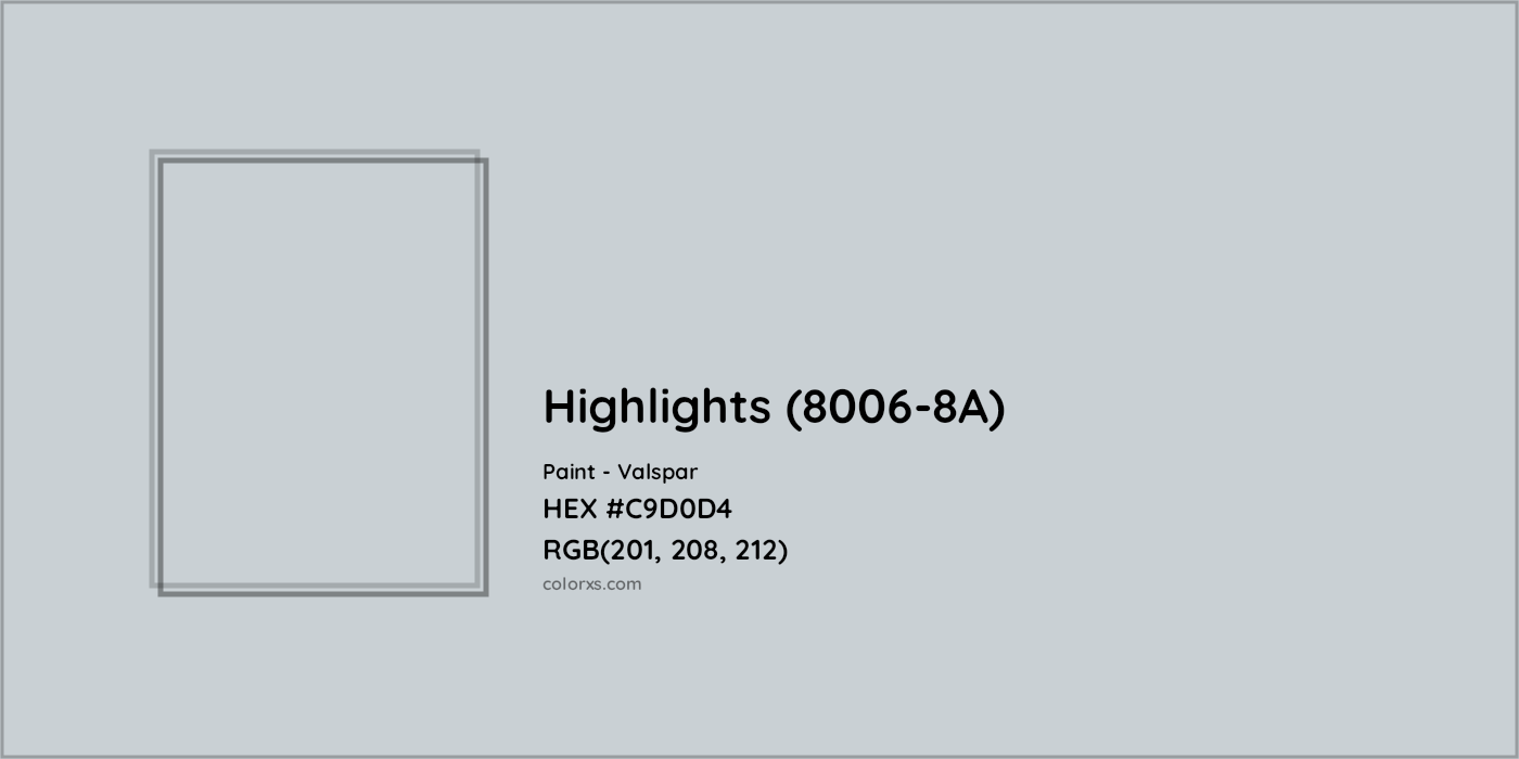 HEX #C9D0D4 Highlights (8006-8A) Paint Valspar - Color Code