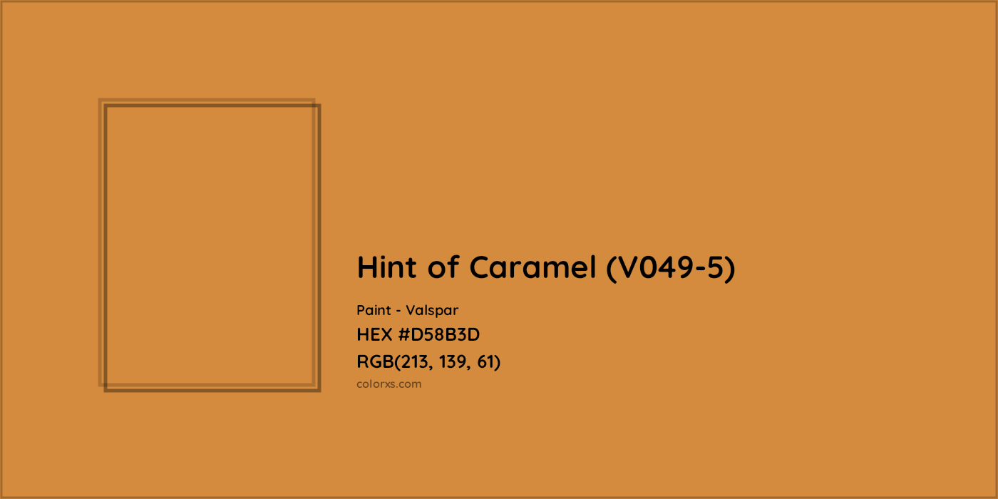 HEX #D58B3D Hint of Caramel (V049-5) Paint Valspar - Color Code