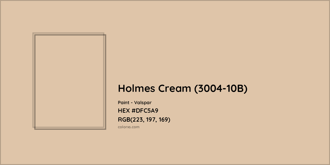 HEX #DFC5A9 Holmes Cream (3004-10B) Paint Valspar - Color Code