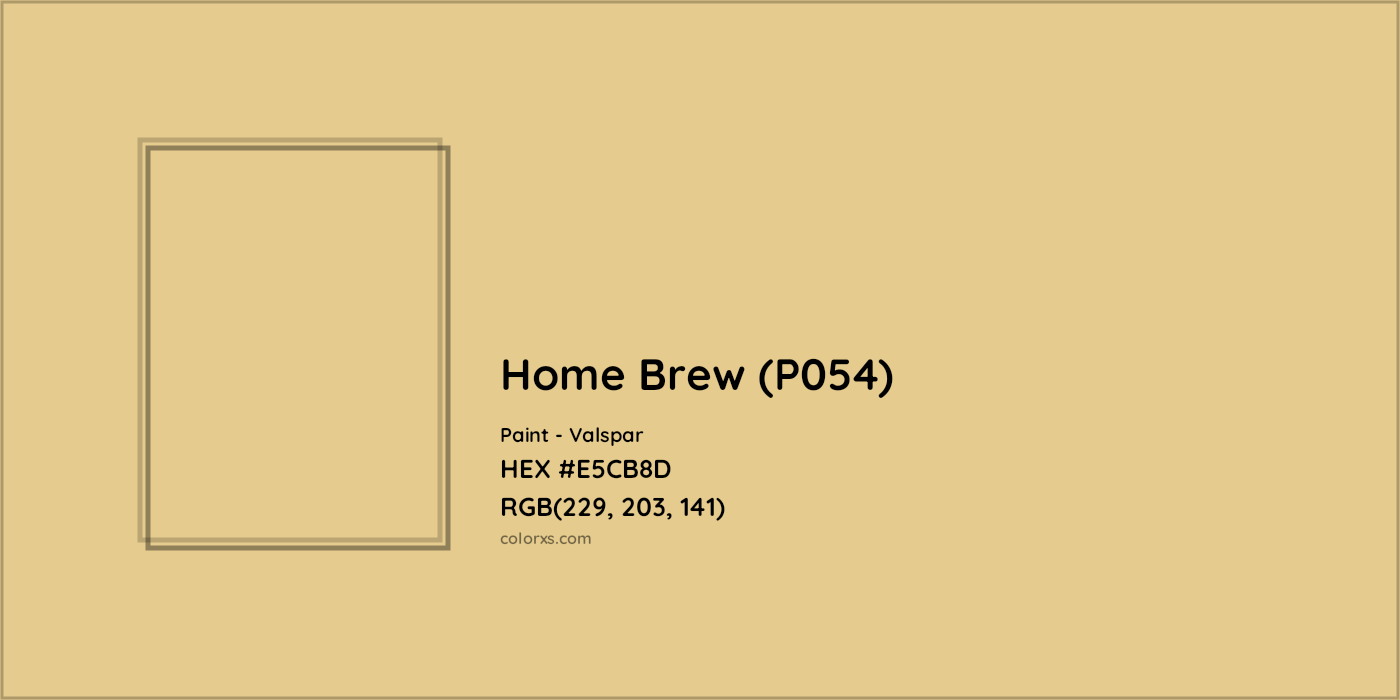 HEX #E5CB8D Home Brew (P054) Paint Valspar - Color Code