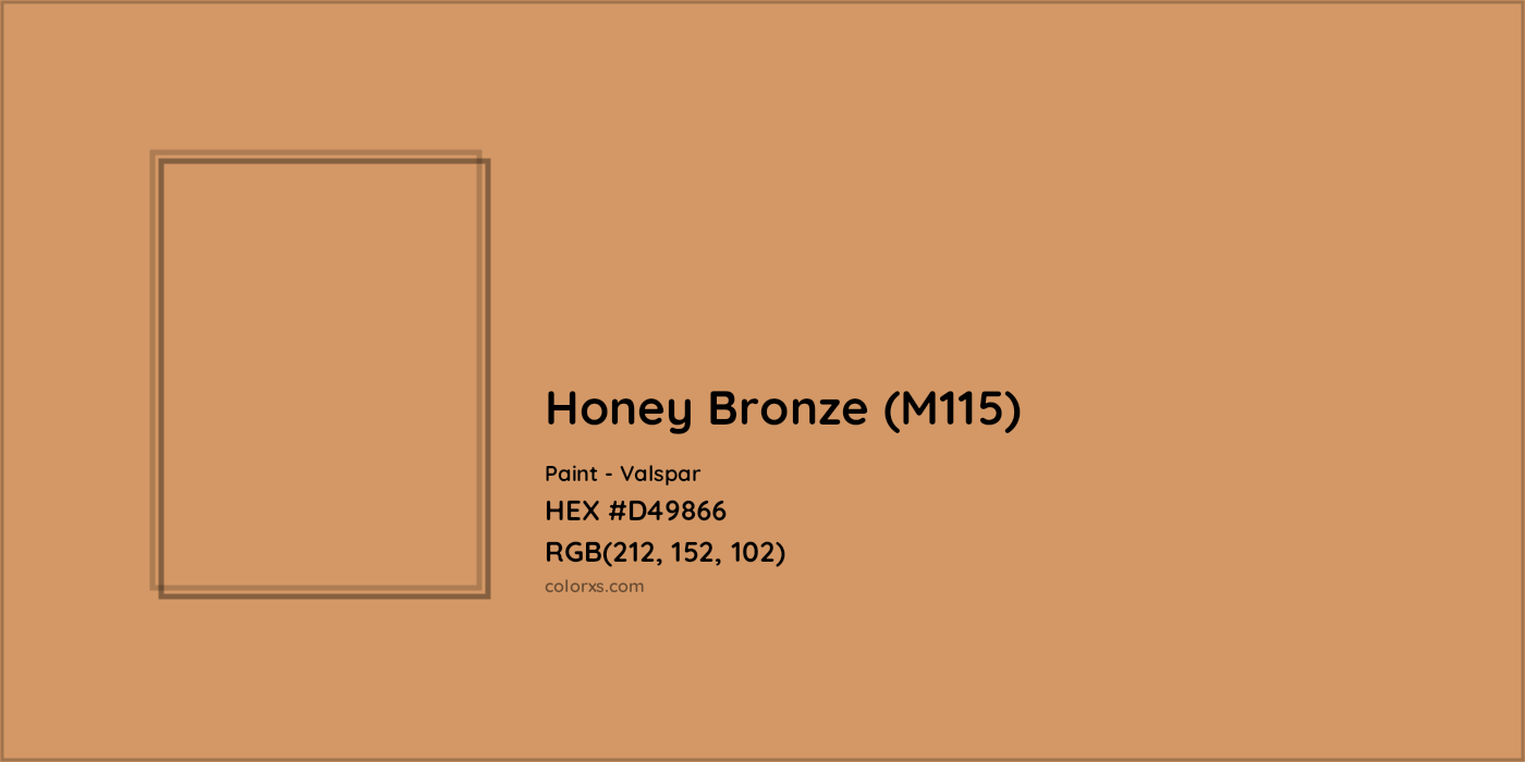 HEX #D49866 Honey Bronze (M115) Paint Valspar - Color Code