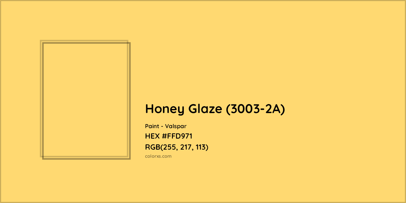 HEX #FFD971 Honey Glaze (3003-2A) Paint Valspar - Color Code