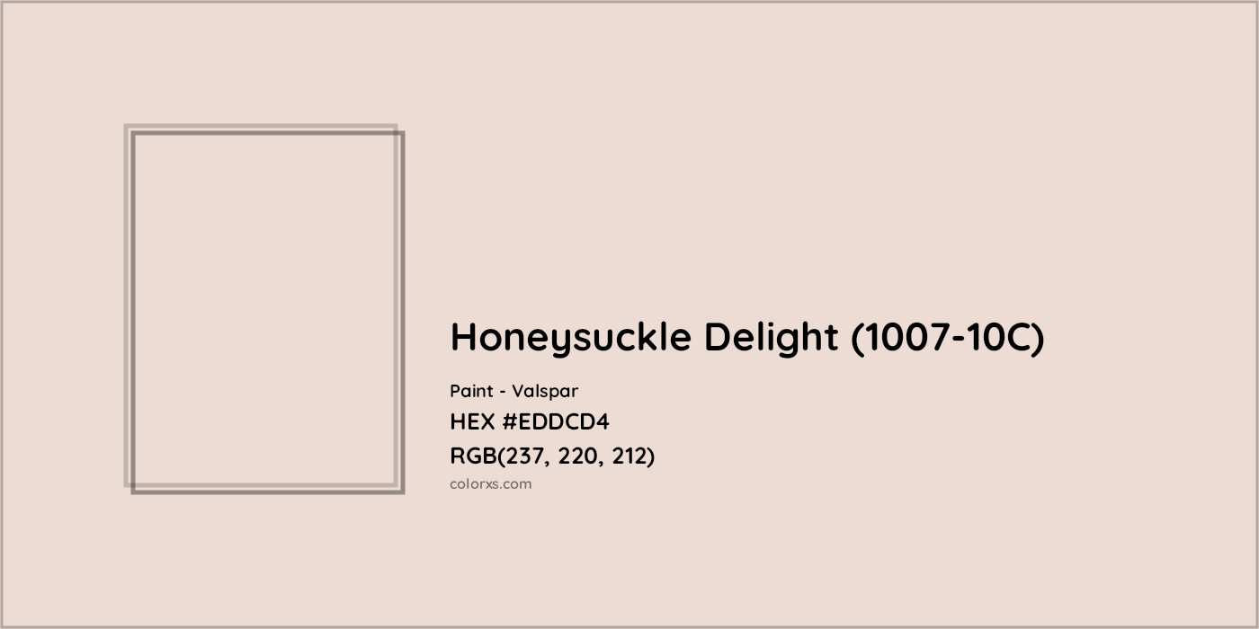HEX #EDDCD4 Honeysuckle Delight (1007-10C) Paint Valspar - Color Code