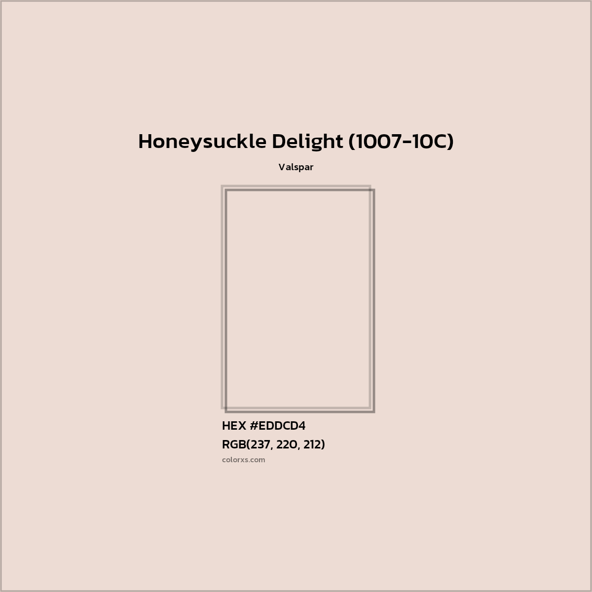 HEX #EDDCD4 Honeysuckle Delight (1007-10C) Paint Valspar - Color Code