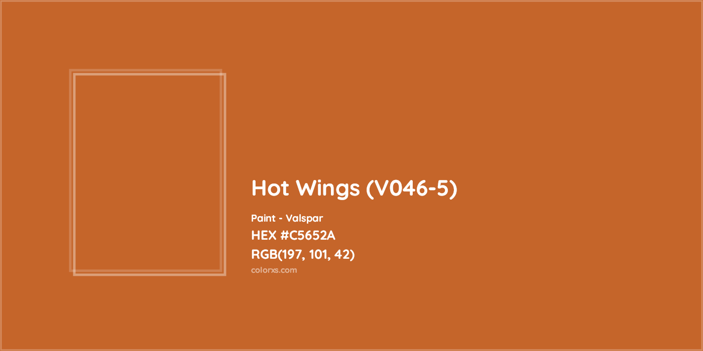 HEX #C5652A Hot Wings (V046-5) Paint Valspar - Color Code