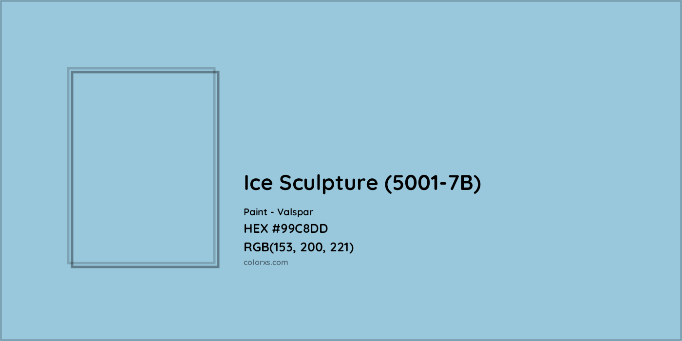 HEX #99C8DD Ice Sculpture (5001-7B) Paint Valspar - Color Code
