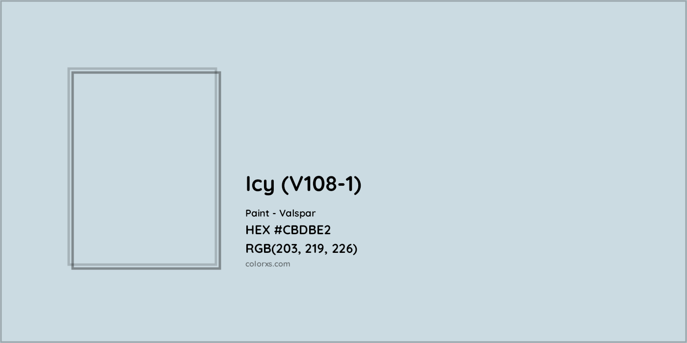 HEX #CBDBE2 Icy (V108-1) Paint Valspar - Color Code