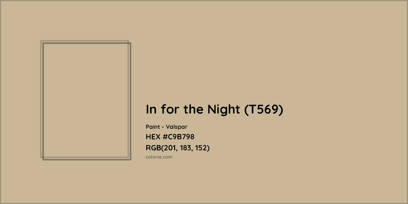 HEX #C9B798 In for the Night (T569) Paint Valspar - Color Code